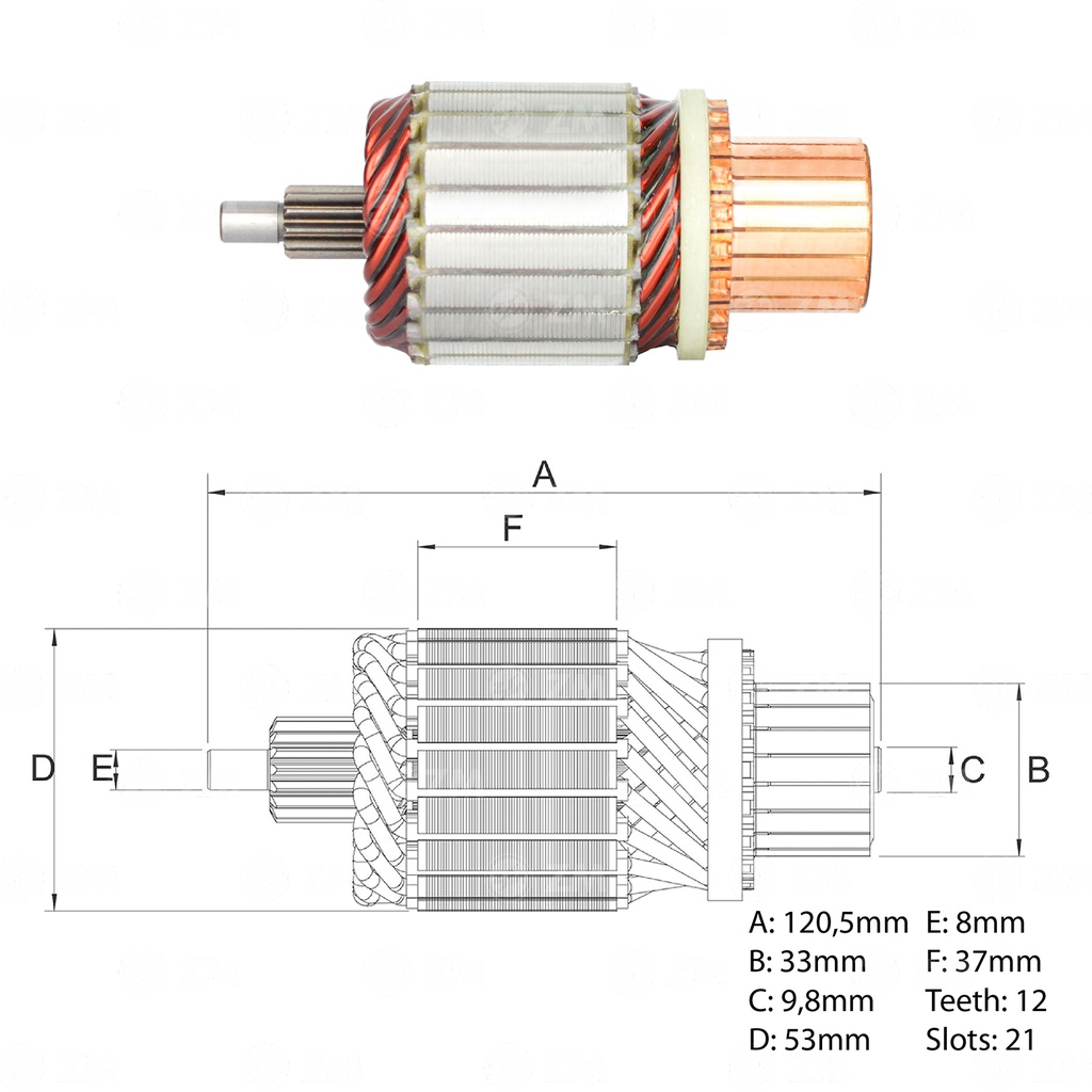 [61-140-1] INDUCIDO ARRANQUE CHEVROLET BLAZER S10 PG260