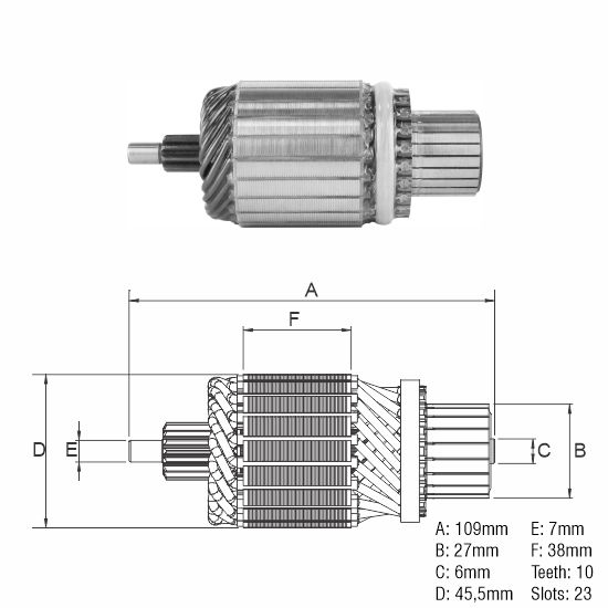 [AR-102] INDUCIDO ARRANQUE FIAT PALIO, STRADA, PALIO CHEVROLET: S10 12V 1.6KW