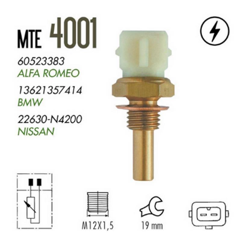 SENSOR TEMPERATURA REFRIGERANTE (ECT) NISSAN B14 2P 22630P8100 7700582688 94205866 8942058660