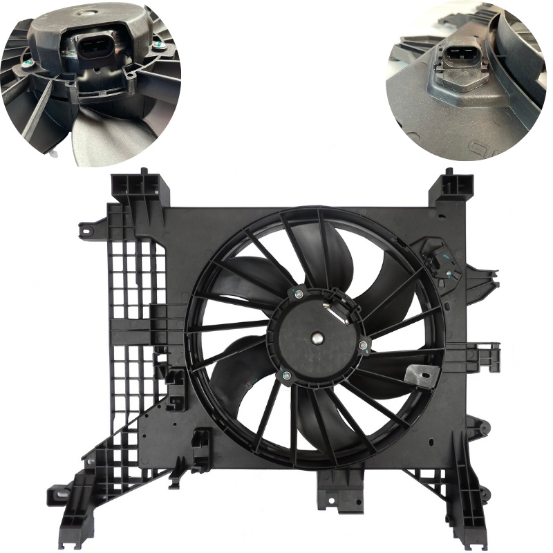 [214814567R] MOTOVENTILADOR RENAULT DUSTER 1.6 CON ENFOCADOR RESISTENCIA 6ASPAS Ø MOTOR100MM HORARIO P384W ASPIRA Ø HELICE375MM CON AIRE