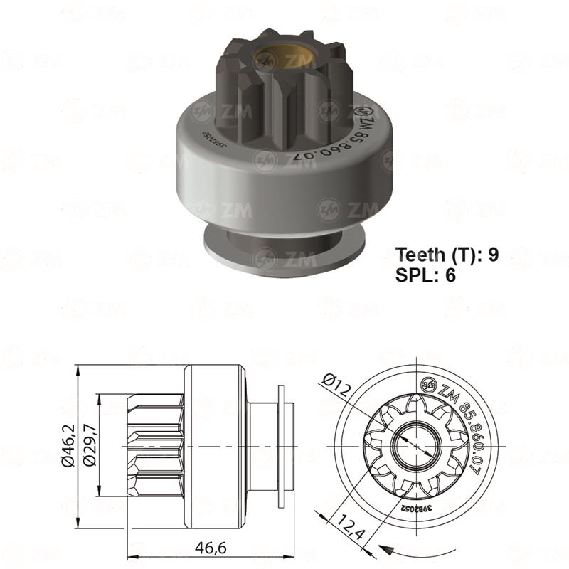 [1482] BENDIX CHEVROLET LUV ARR DELCO REMY CORSA POWER 9D