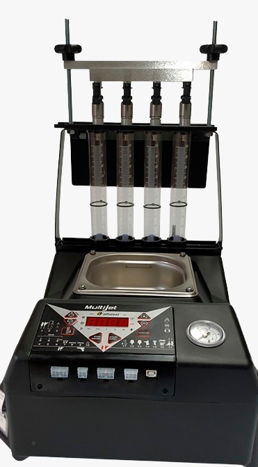 LAVADOR DE INYECTORES MULTIJET PARA MOTO 4 PROBETAS - ENSAYO Y LIMPIEZA