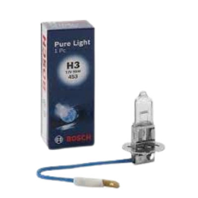 BOMBILLO HALOGENO H3 PK22S 12V 55W FARO PURE LIGHT OEM CAJA UNIDAD 1987302802 64151 50340 GL05 12336