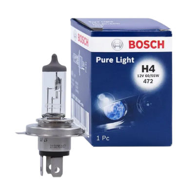 [64193] BOMBILLO HALOGENO H4 P43 12V 55/60W FARO PURE LIGHT OEM CAJA UNIDAD 1987302803 64193 50440 GL11 12342