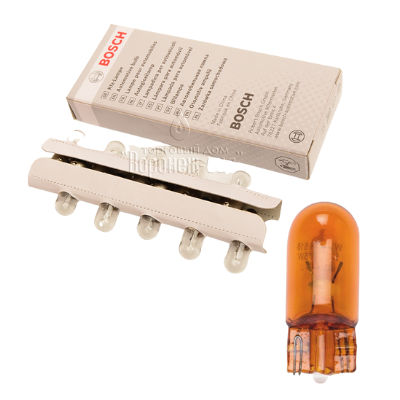 [2827] BOMBILLO MINIATURA T-10 W5W 12V 5W TABLERO AMBAR ECO LINE STD CAJA X 10 UND 2827 GL2827 12396