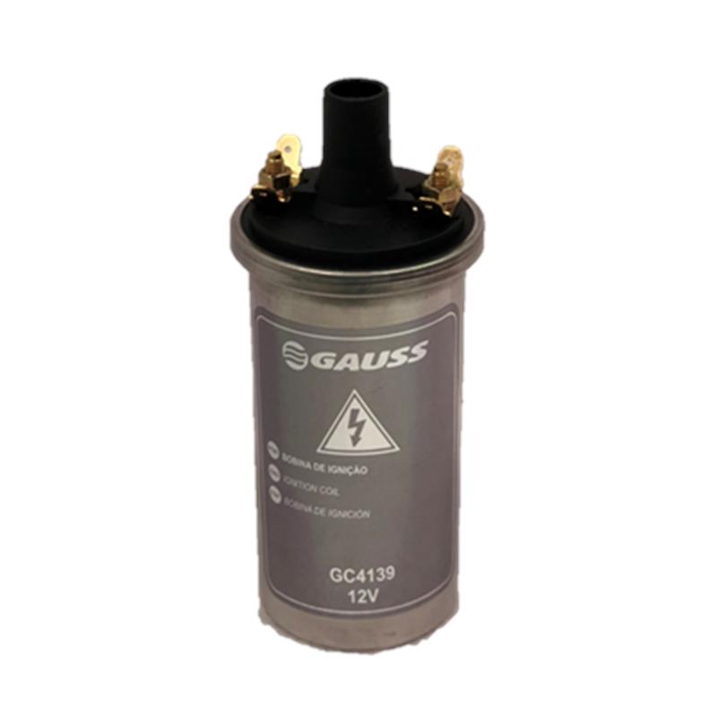 BOBINA ENCENDIDO ELECTRONICO TIPO BOTELLA UNIVERSAL 12V PLATEADA 2 P